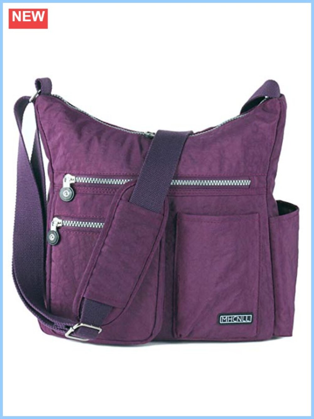 Nylon Crossbody Purse RFID Theft Deterrent Lightweight Travel